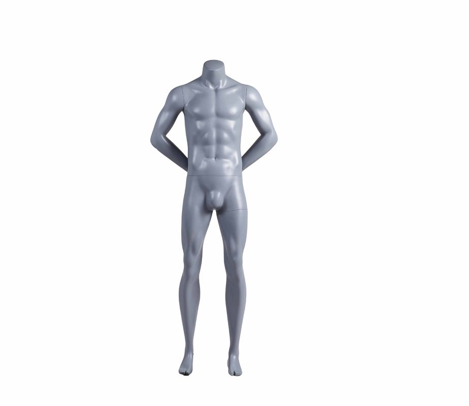 Fiberglas Tam Vücut Adam Eller Arkasında Başsız Kaslı Spor Spor Giyim Ekranı Için Erkek Manken