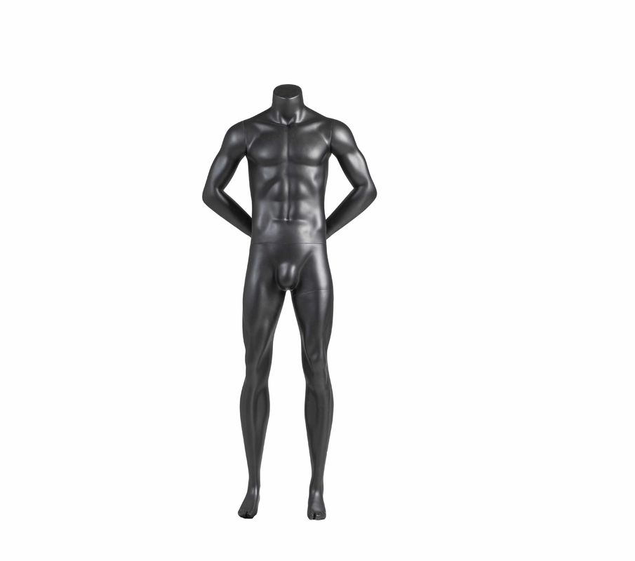 Fiberglas Tam Vücut Adam Eller Arkasında Başsız Kaslı Spor Spor Giyim Ekranı Için Erkek Manken